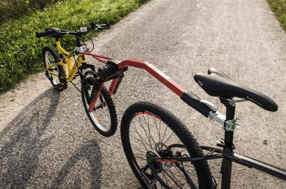 Barra remolque peruzzo para bici de niño trail angel roja — OnVeló Cycling