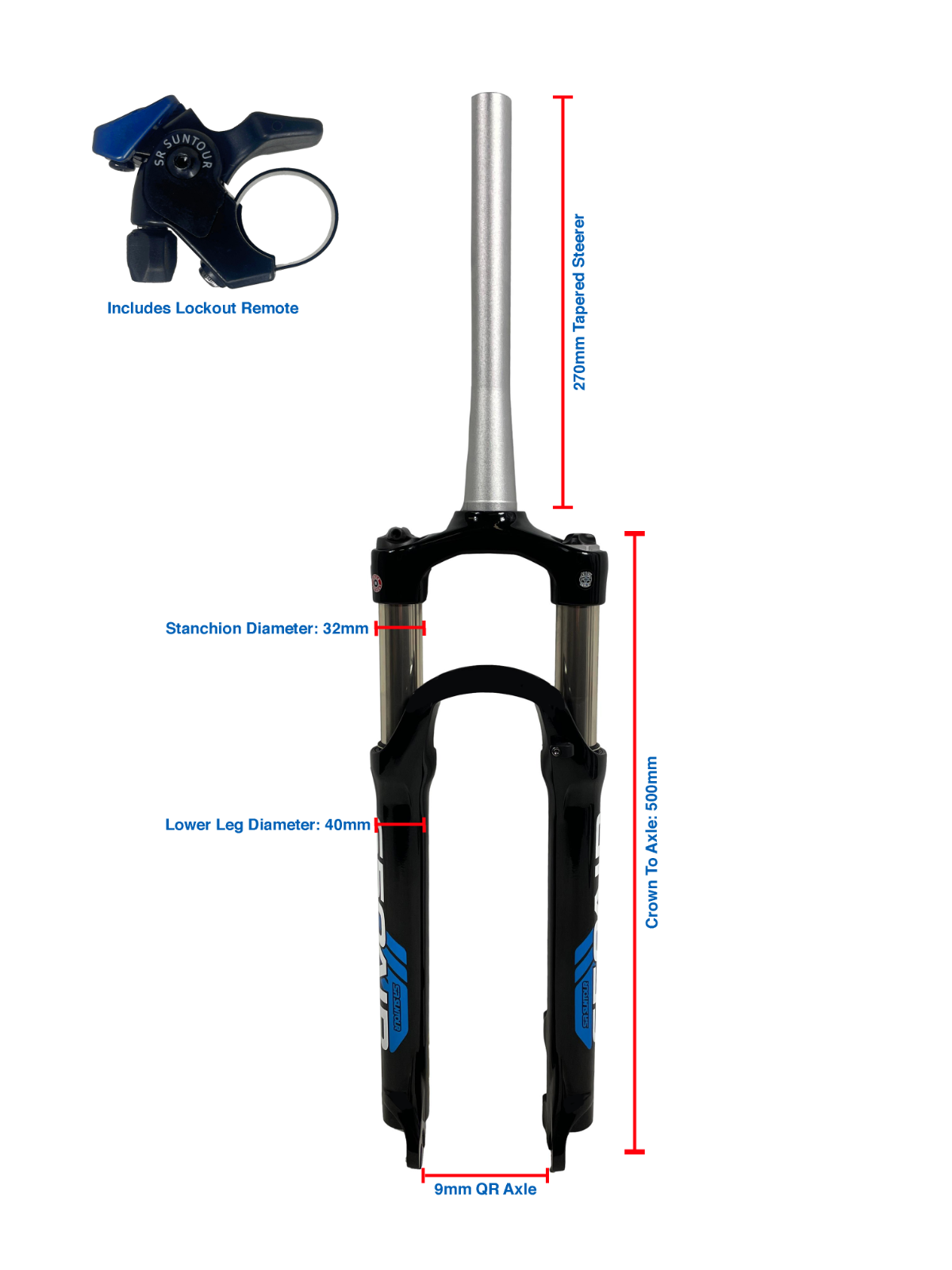 Sr suntour top xcm 27.5 100mm
