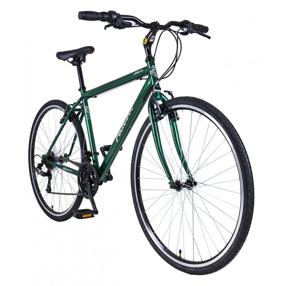 Falcon Urban 700c Men's Hybrid Bike - Emerald Green - Sportandleisure.com
