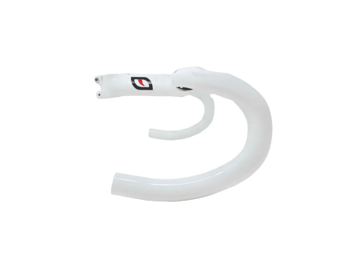 Pinarello Most Talon1K Carbon Handlebars With Integrated Stem 420/130mm - White - Sportandleisure.com