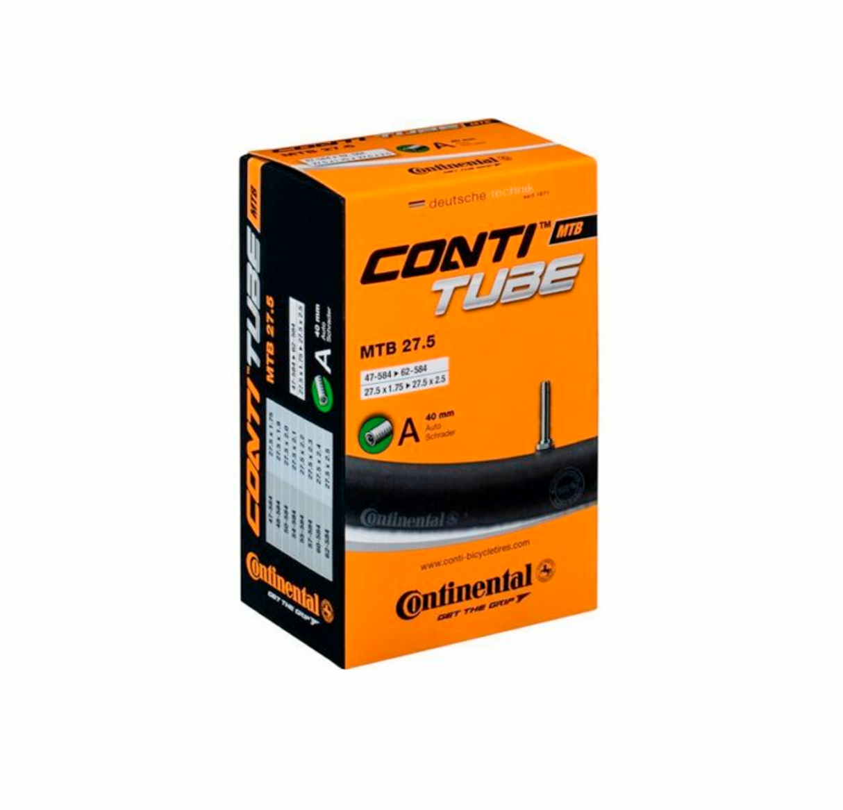Continental 27.5 Schrader Valve Inner Tube 27.5 x 1.75 2.4 Sportandleisure