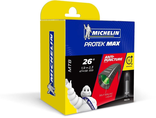 Michelin Protek Max Anti Puncture Inner Tube - 26 x 1.9 - 2.3" - Presta - Sportandleisure.com