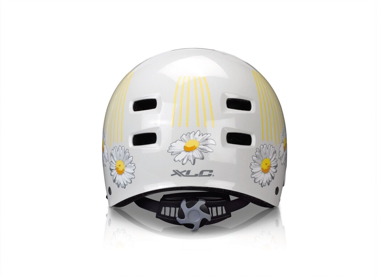 XLC BH-C22 Creme Flower Hard Shell BMX / Bike Helmet - 53-59cm - Cream - Sportandleisure.com